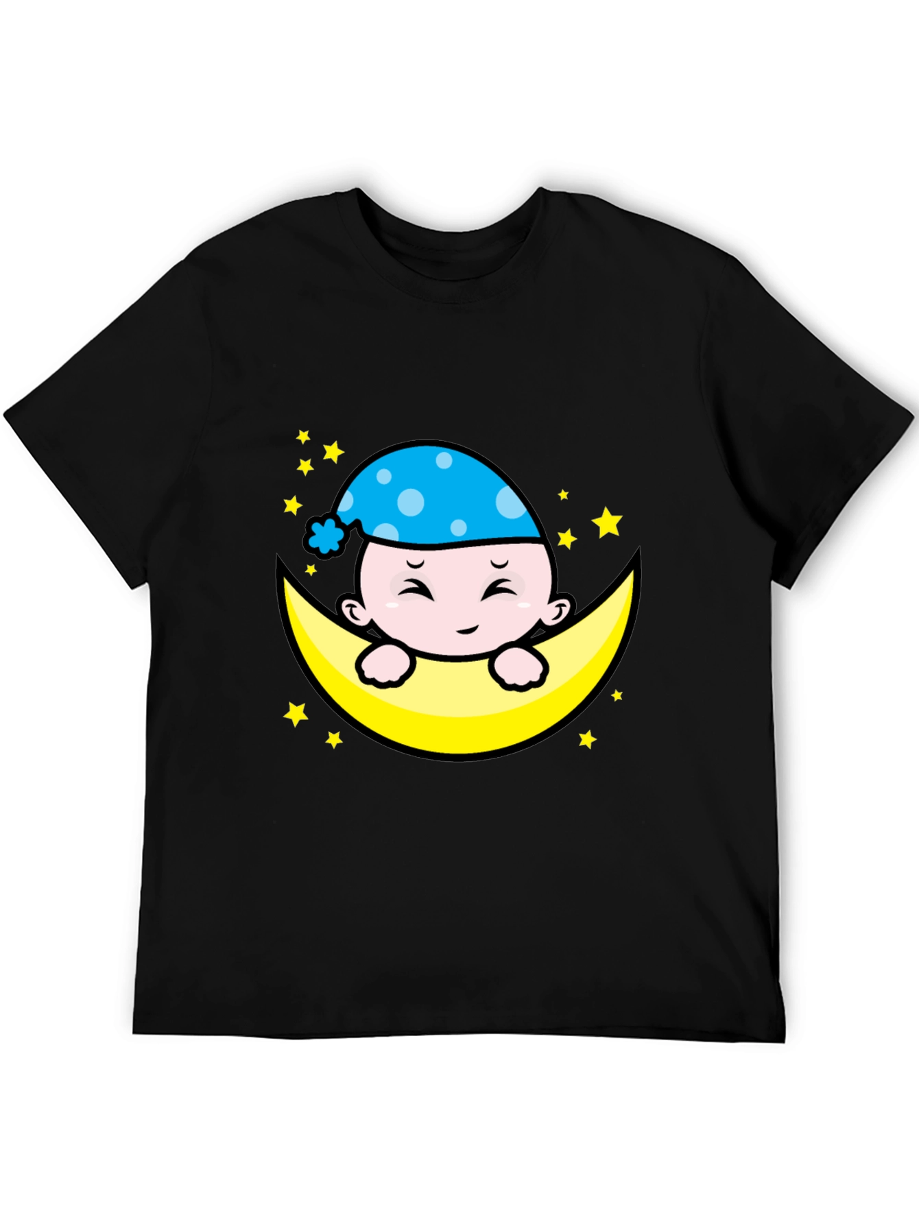Cute Moon Baby Graphic T-Shirt - Sleepy Time Style