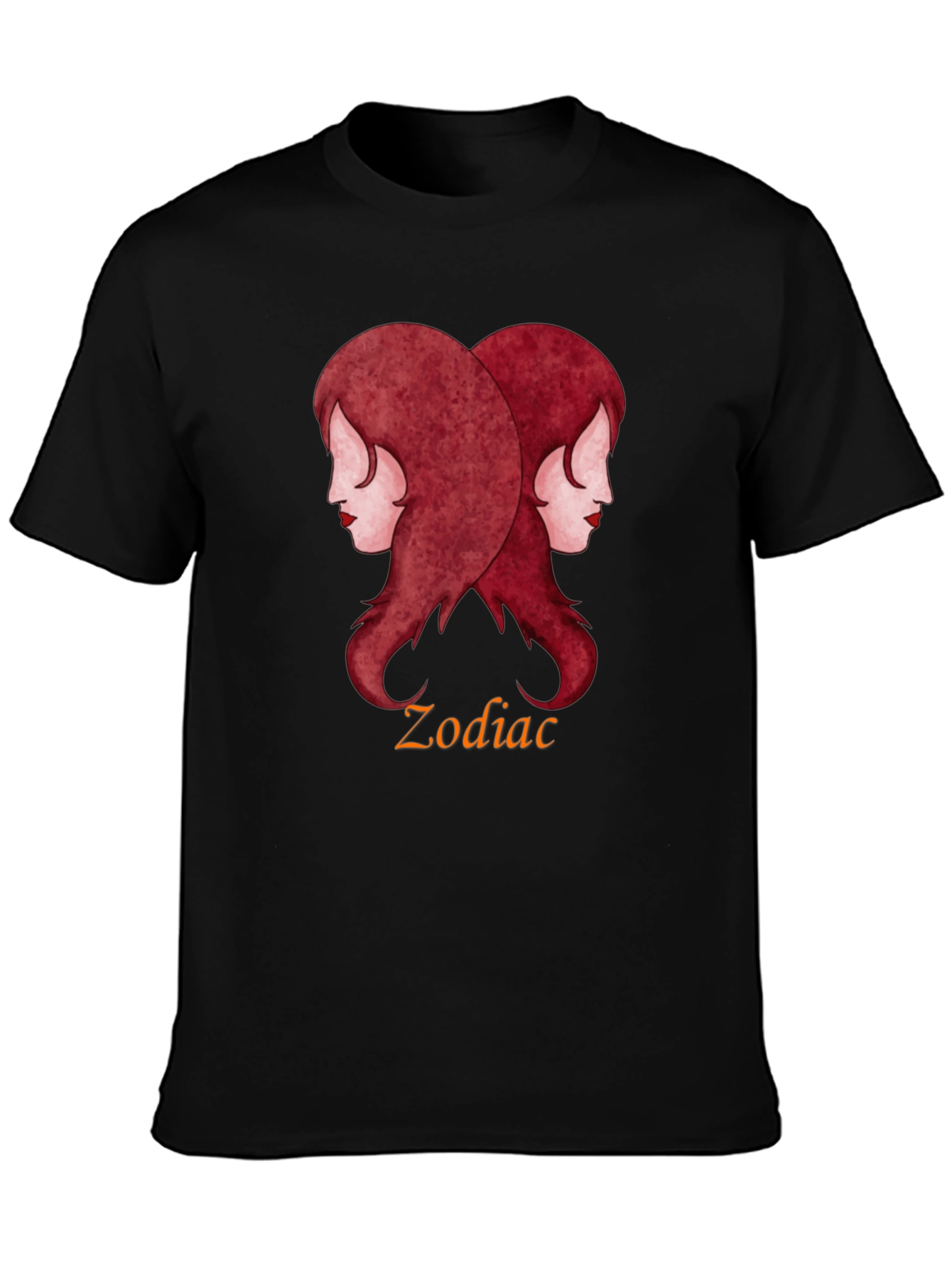 Gemini Zodiac Black T-Shirt