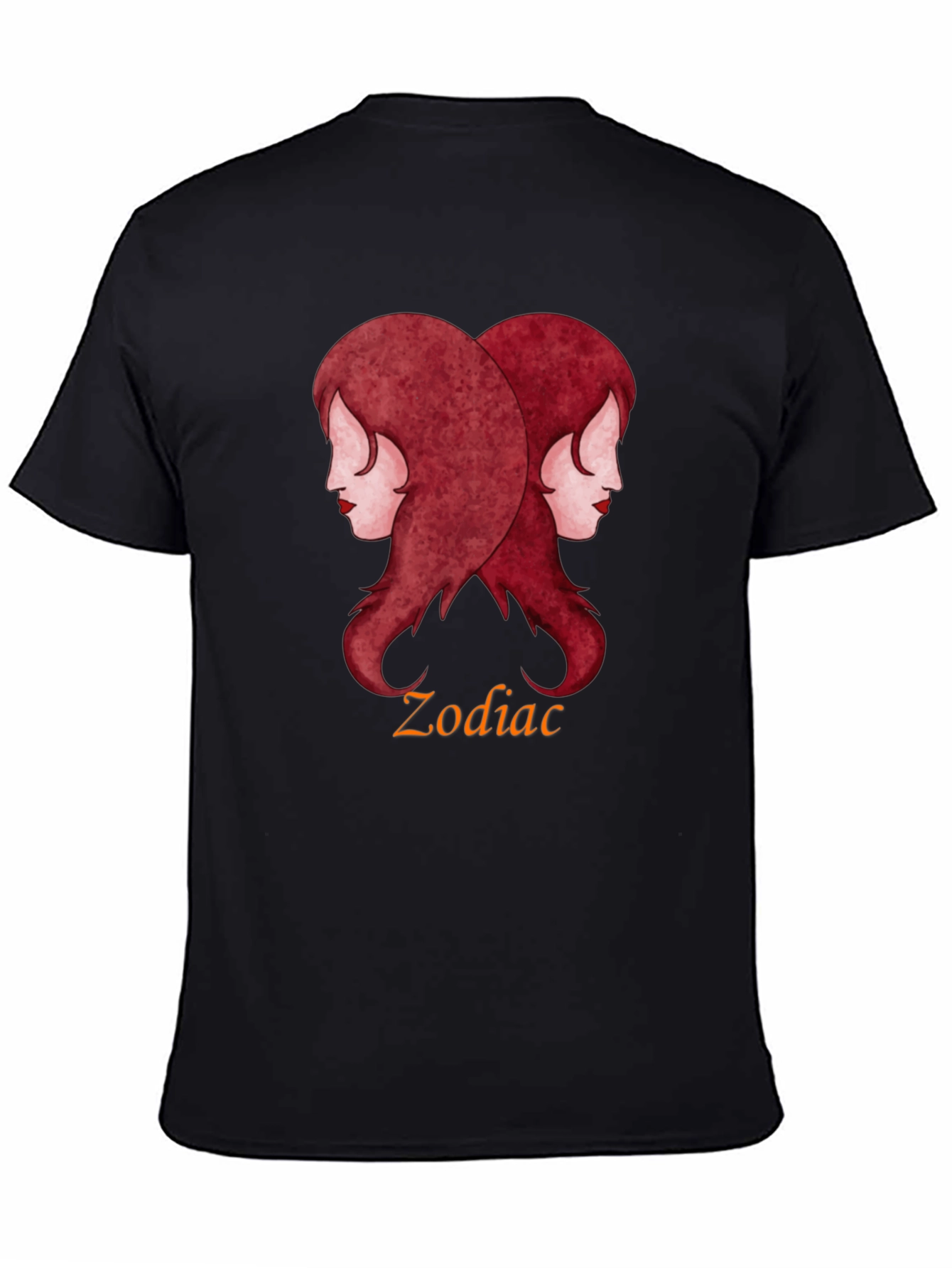 Gemini Zodiac Black T-Shirt