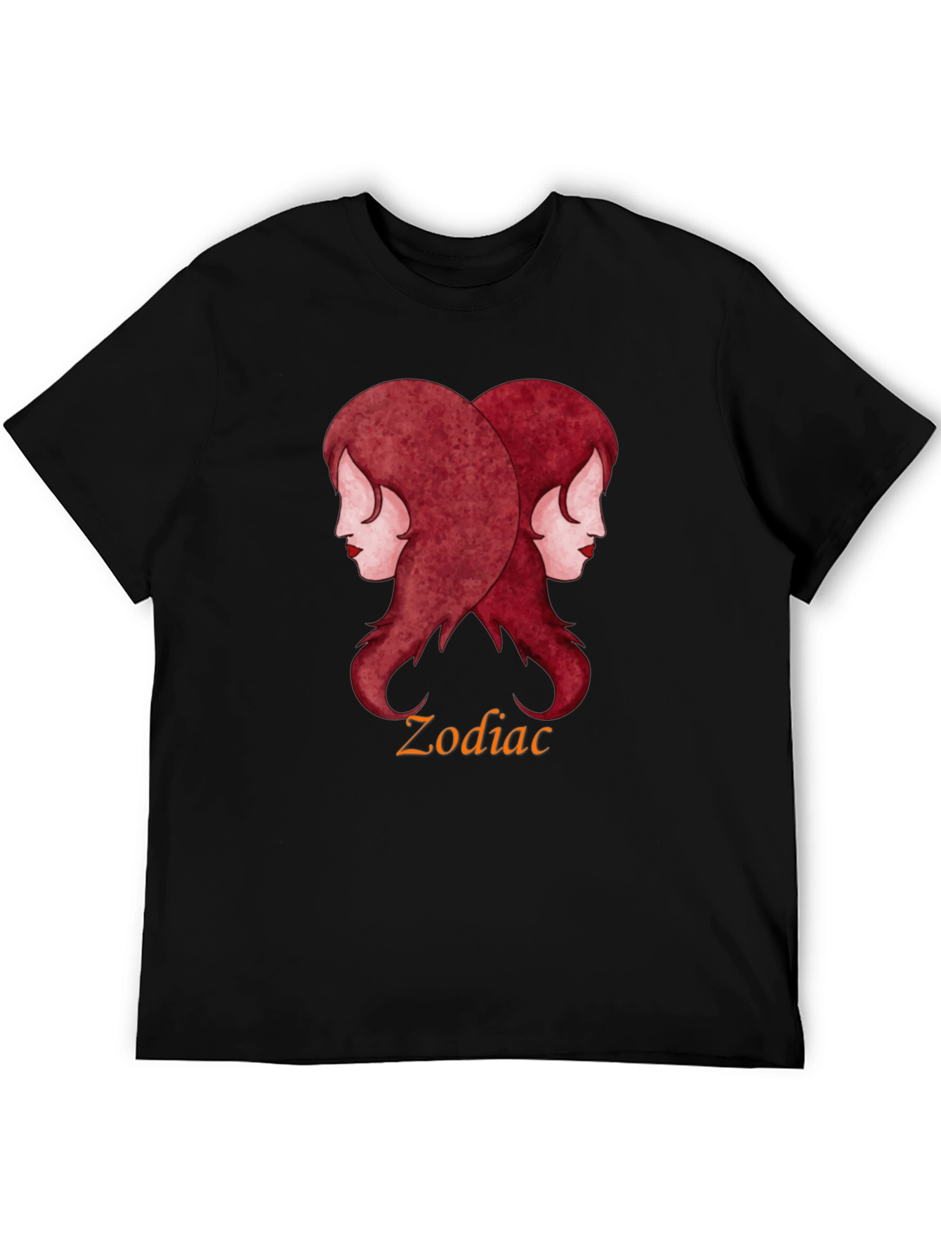 Gemini Zodiac Black T-Shirt