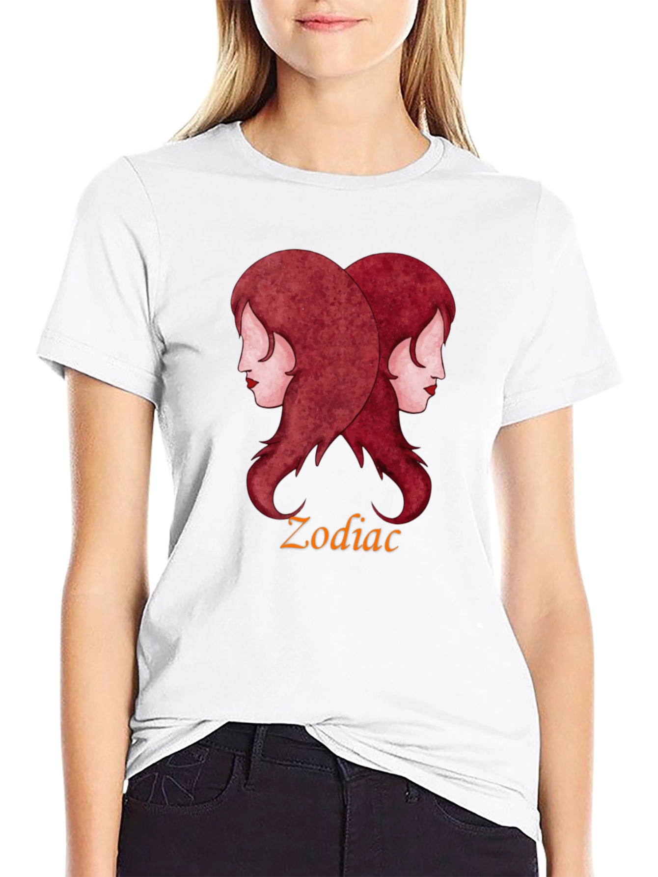 Gemini Zodiac Black T-Shirt