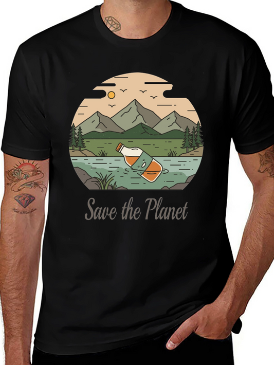 Eco-Conscious Save the Planet Graphic Tee