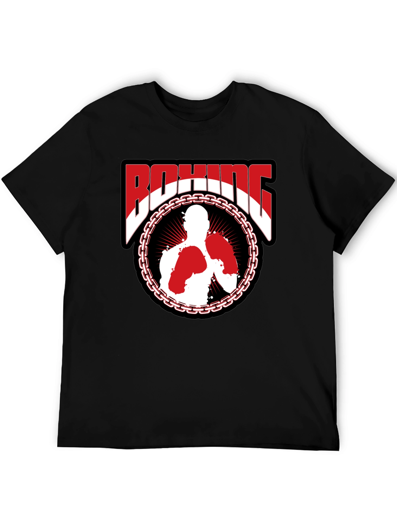 Boxing Graphic T-Shirt - Stylish Black Tee