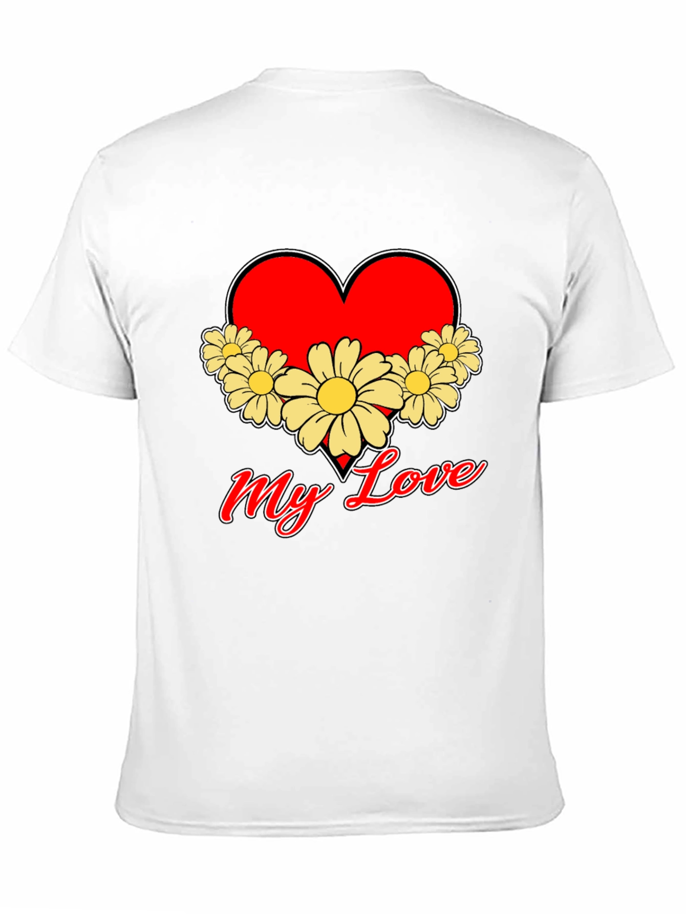 My Love Heart & Flowers Graphic Tee