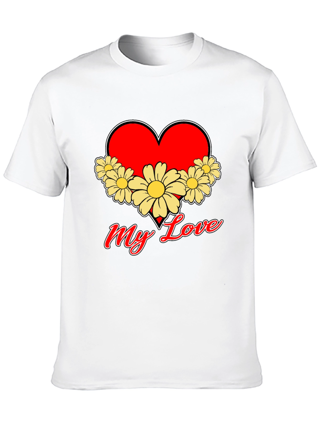 My Love Heart & Flowers Graphic Tee