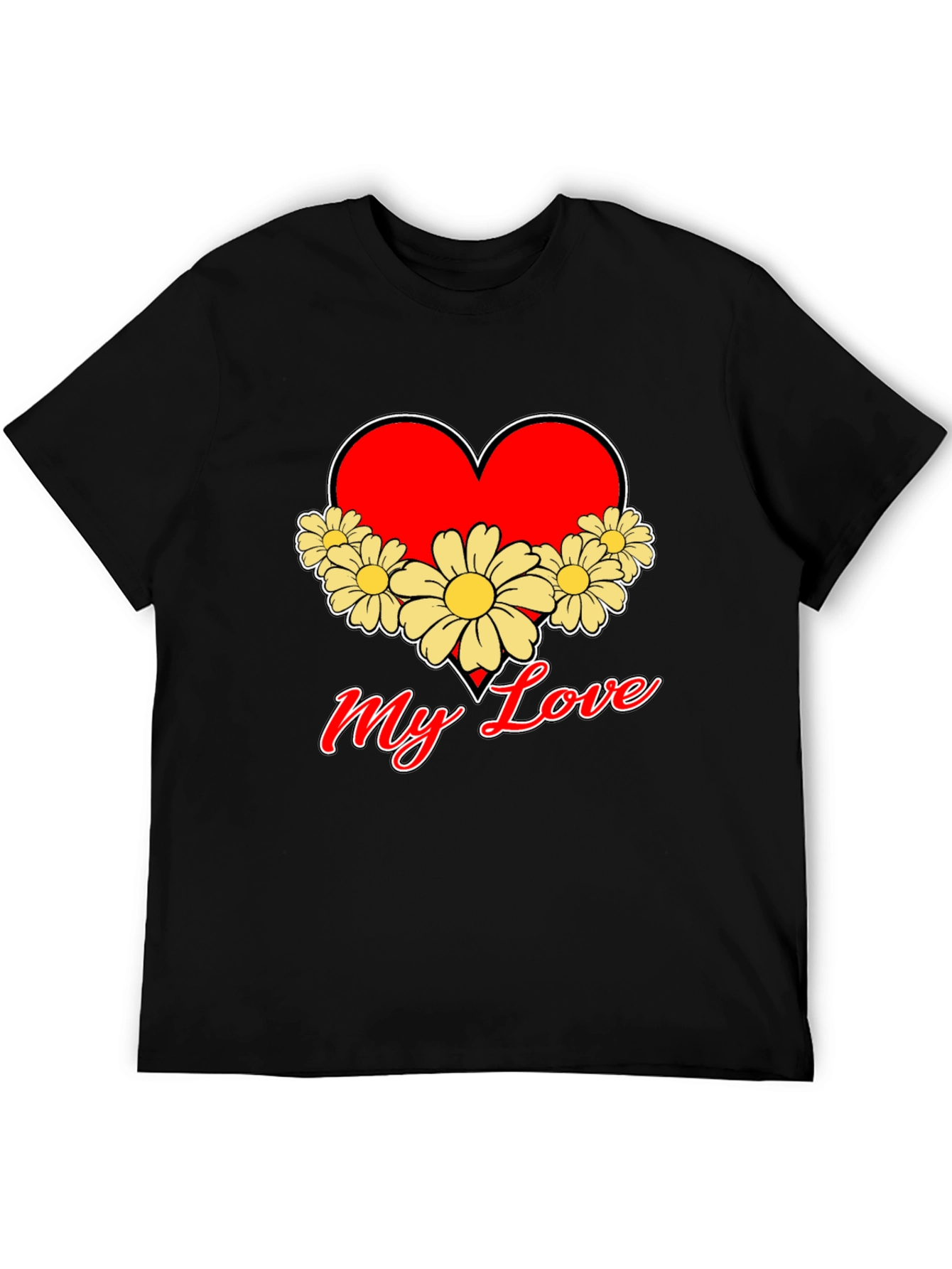 My Love Heart & Flowers Graphic Tee