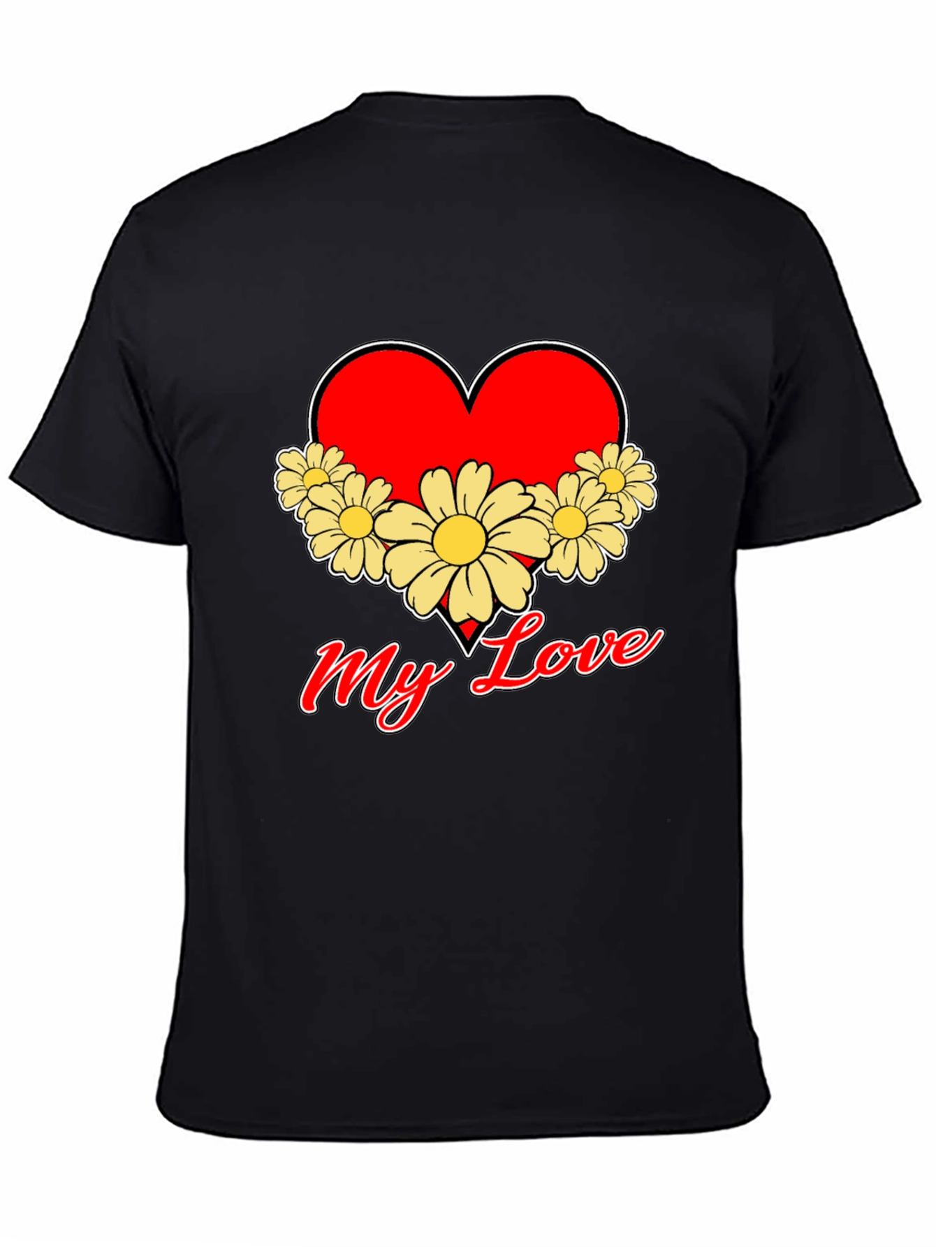 My Love Heart & Flowers Graphic Tee