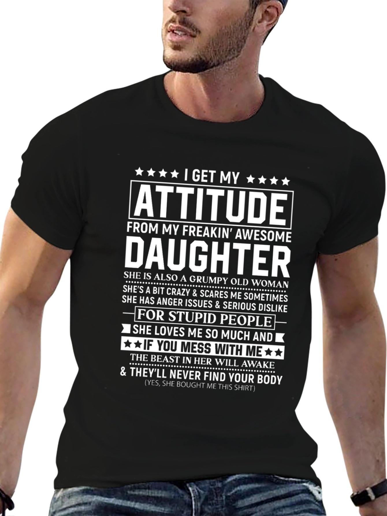 I Get My Attitude From My Daughter Graphic Tee