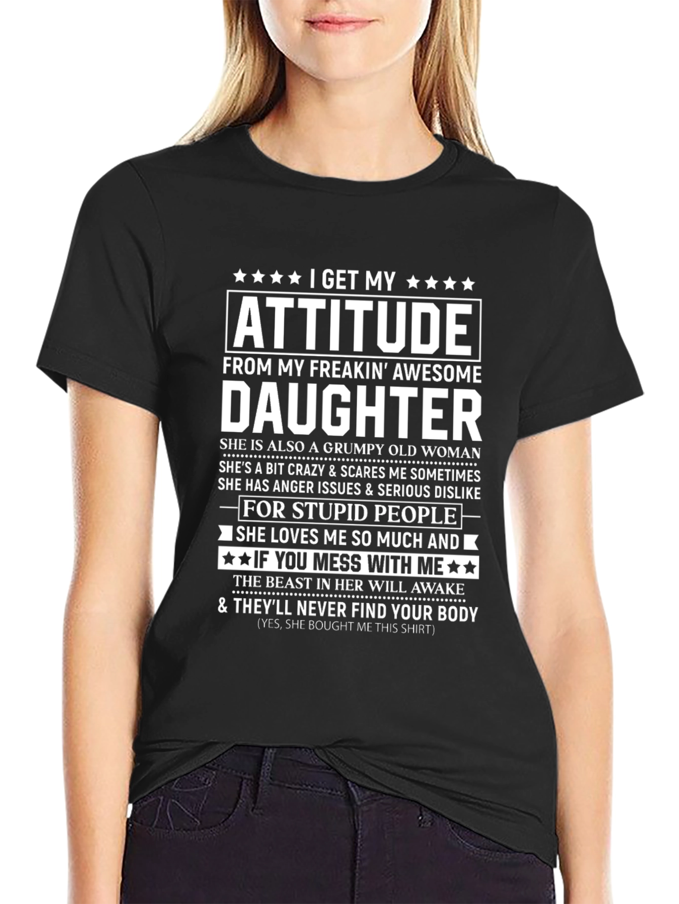 I Get My Attitude From My Daughter Graphic Tee