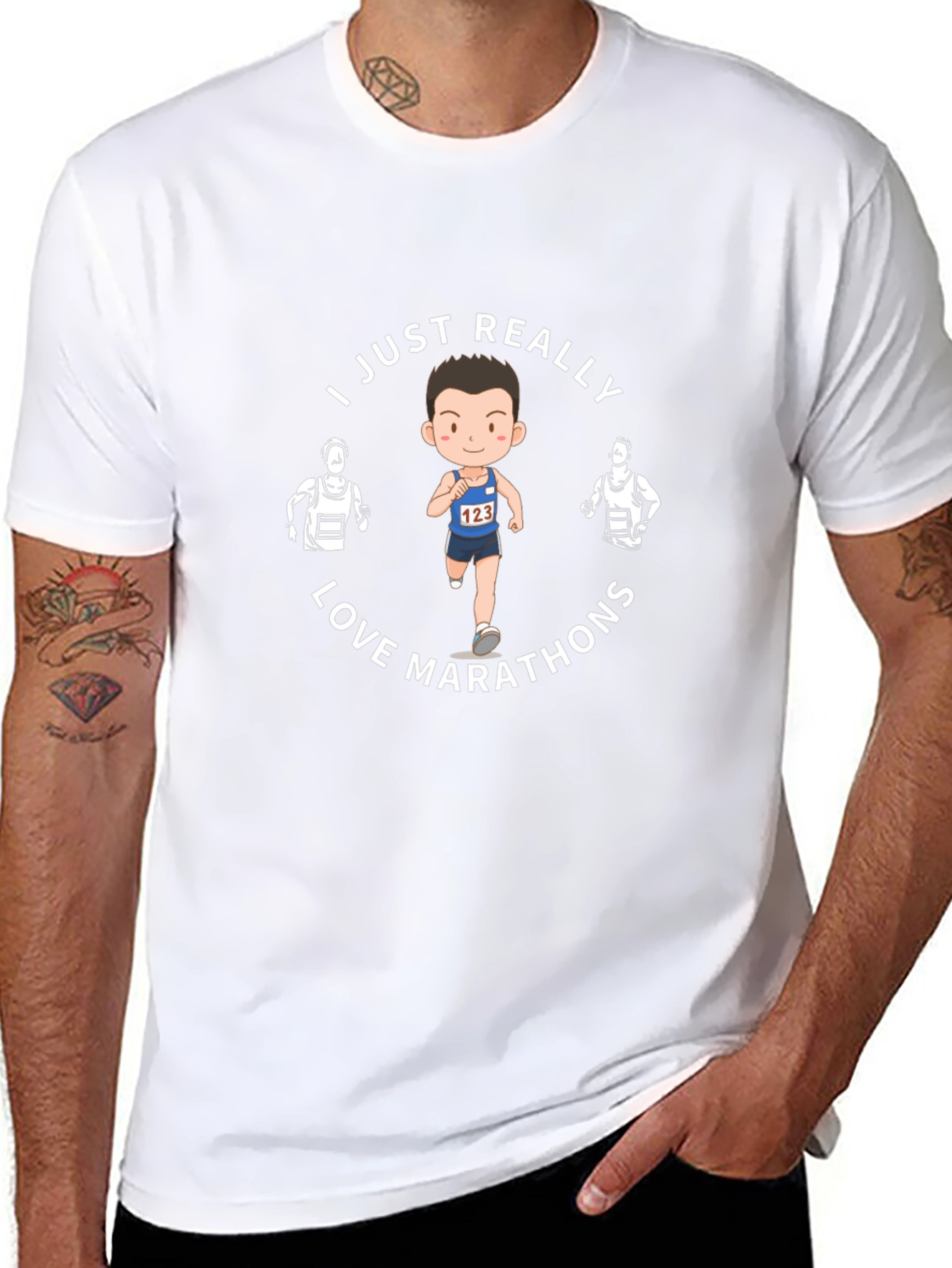 I Love Marathons Graphic Tee
