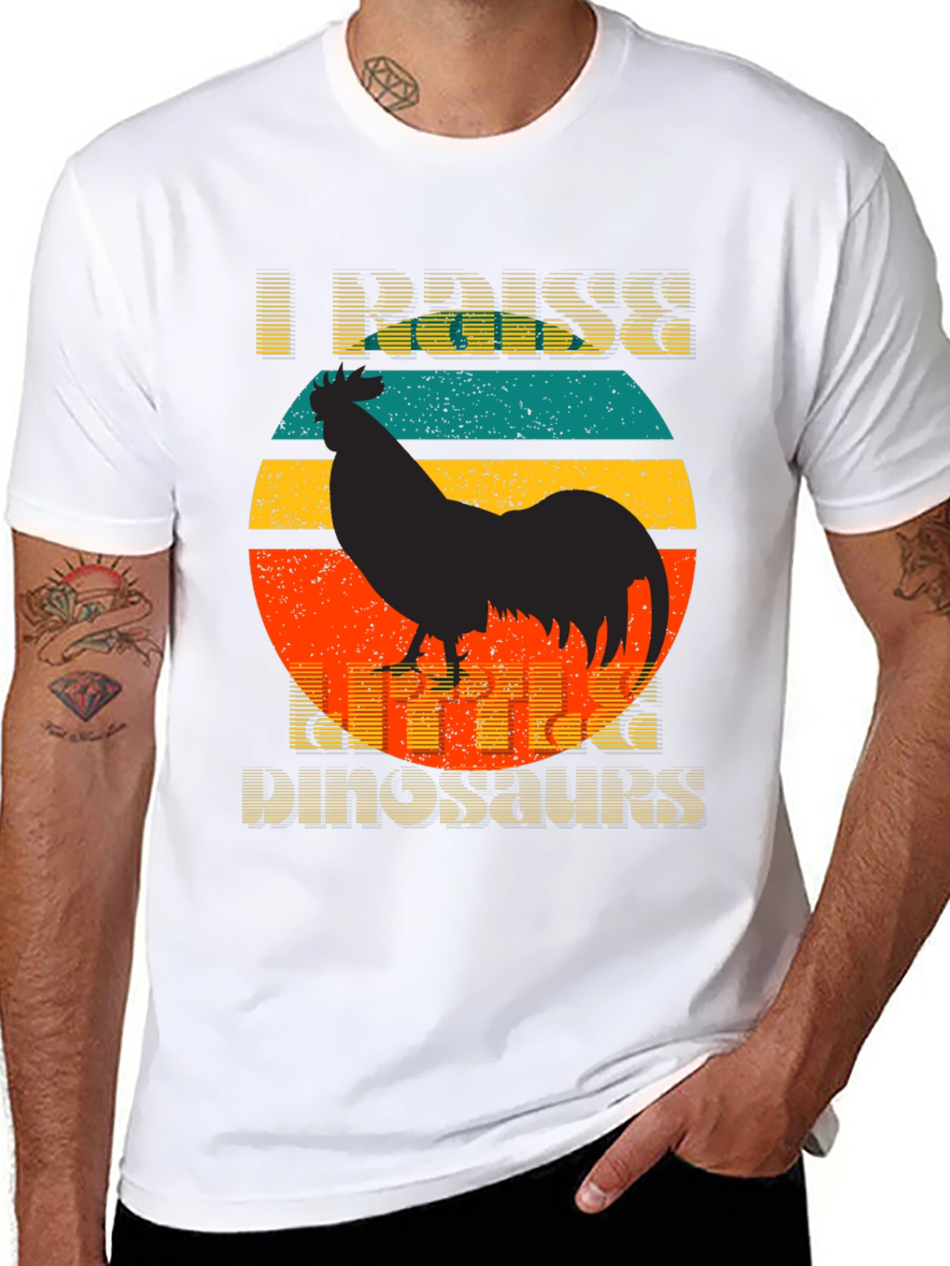 I Raise Tiny Dinosaurs Funny Chicken T-Shirt