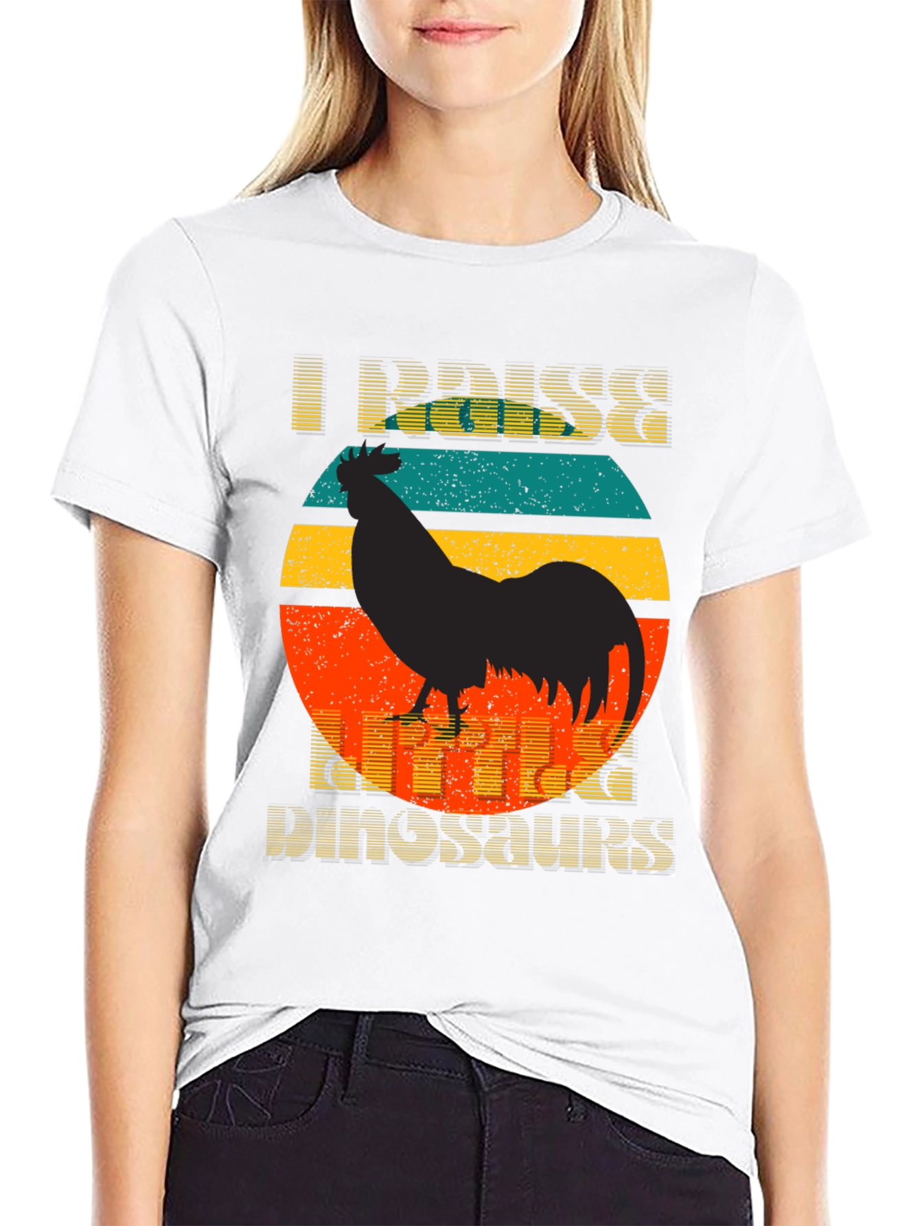 I Raise Tiny Dinosaurs Funny Chicken T-Shirt
