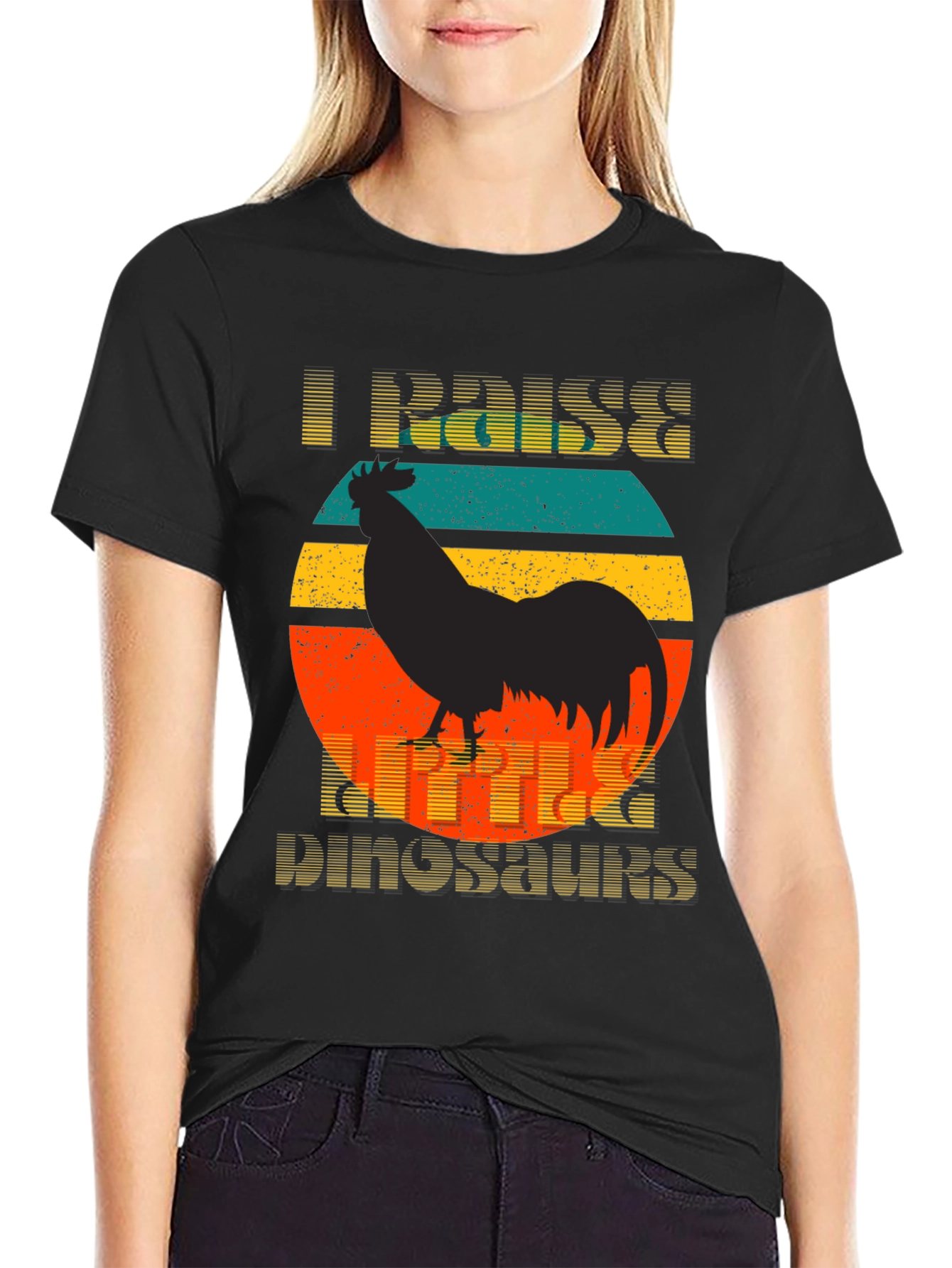 I Raise Tiny Dinosaurs Funny Chicken T-Shirt