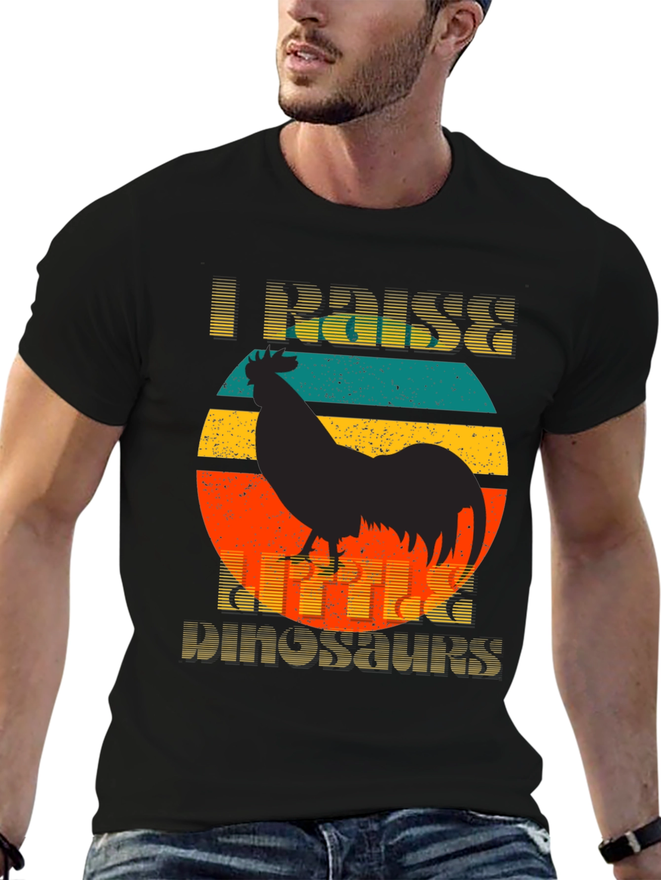 I Raise Tiny Dinosaurs Funny Chicken T-Shirt