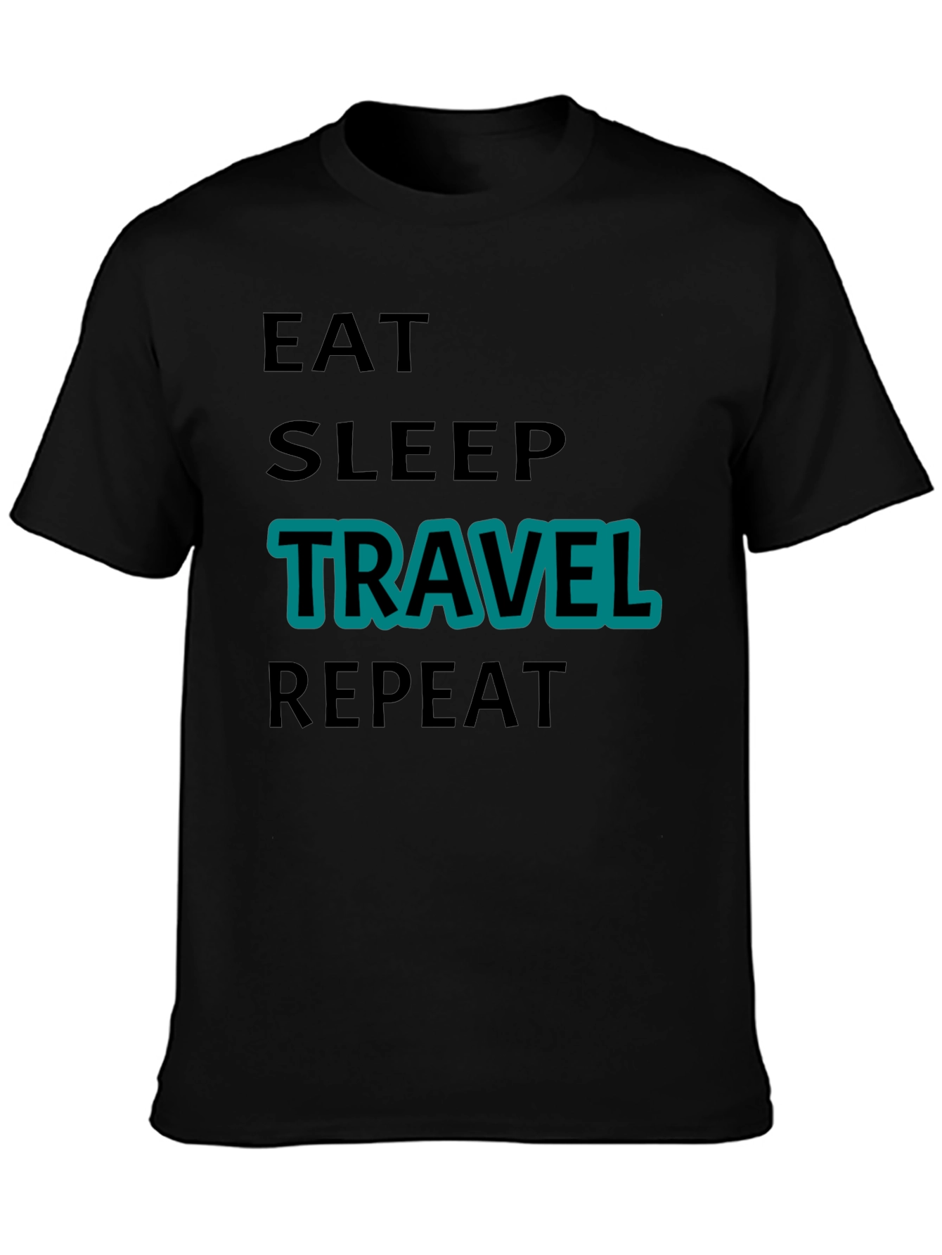Eat Sleep Travel Repeat Graphic Tee