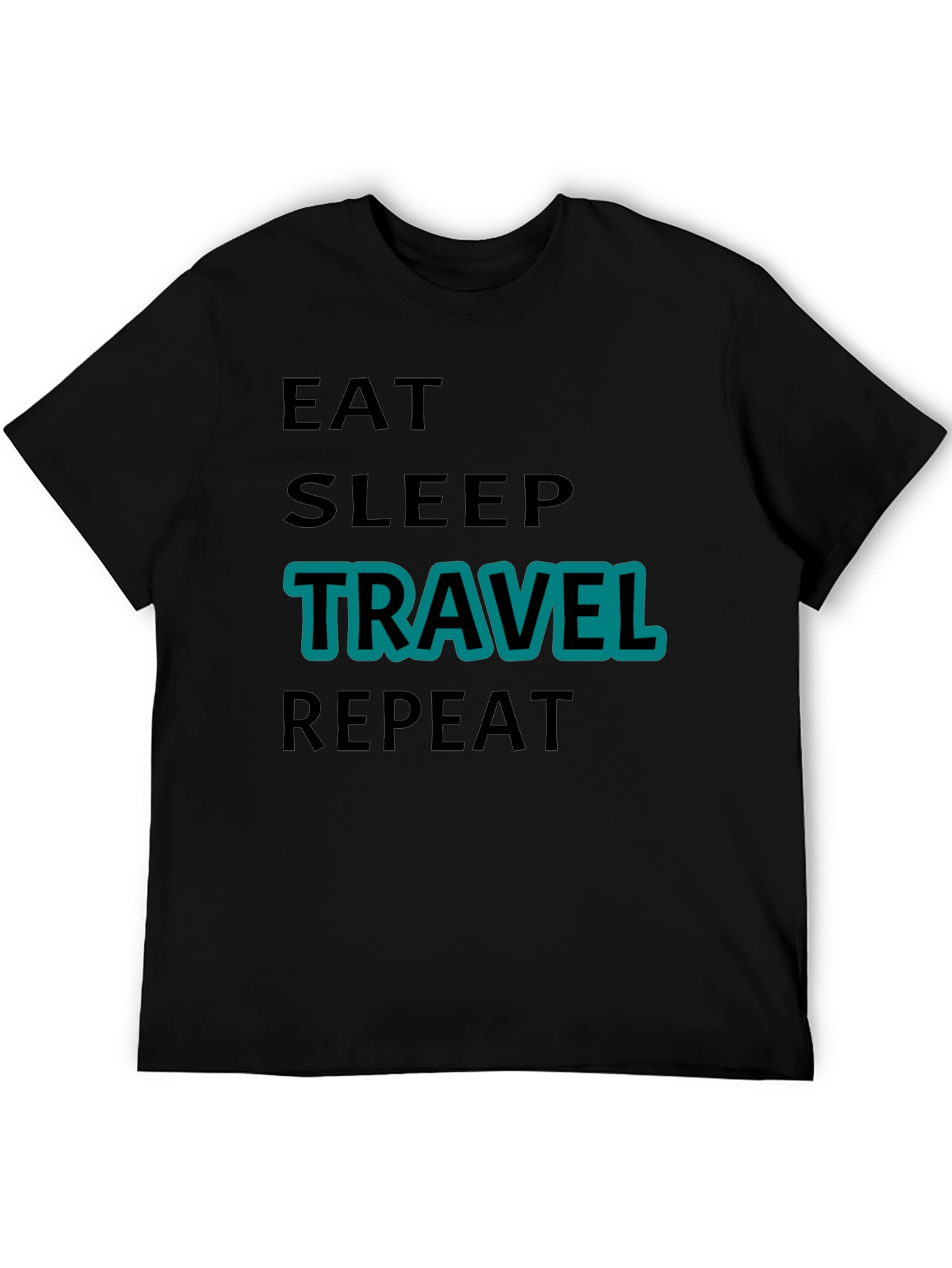 Eat Sleep Travel Repeat Graphic Tee