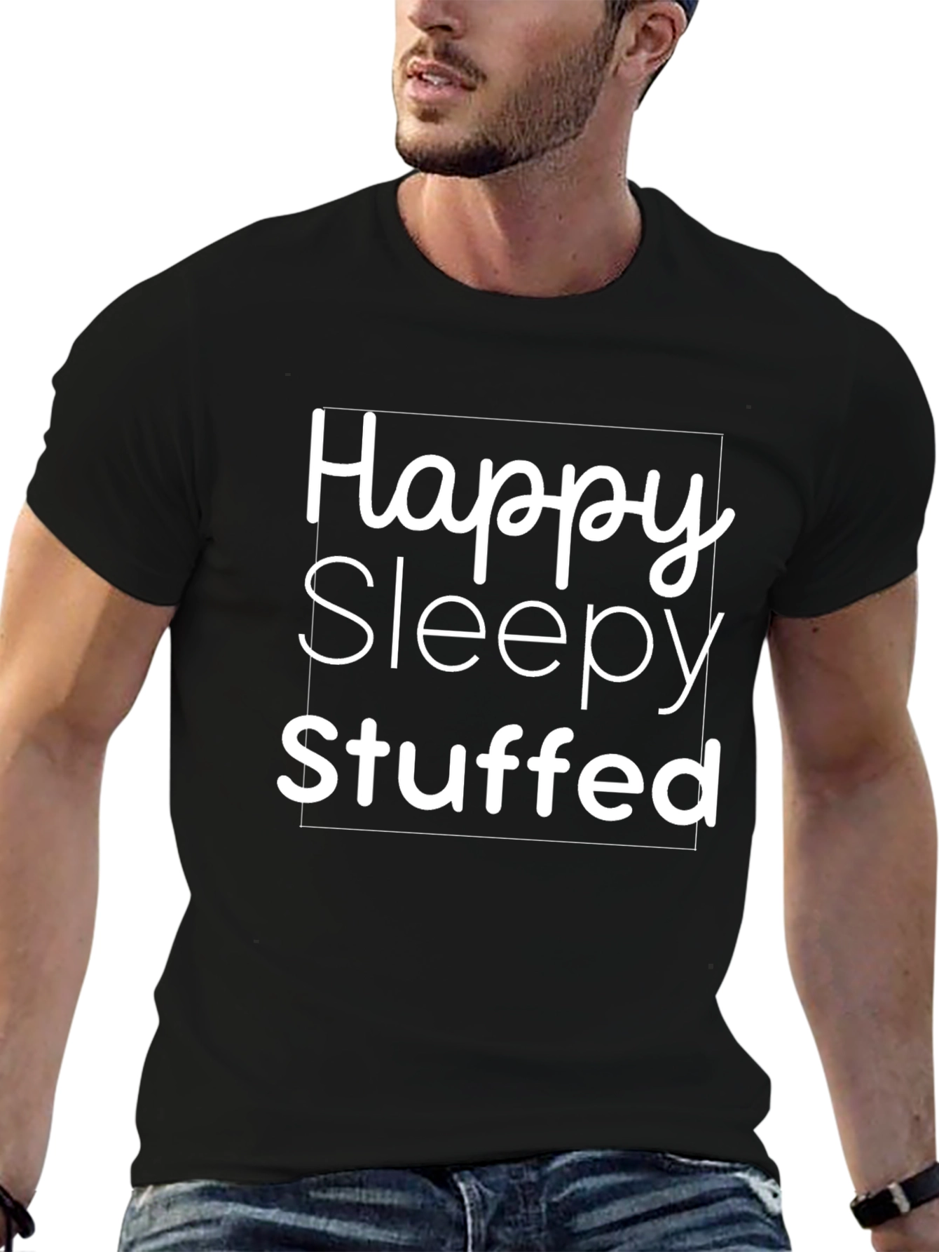 Happy Sleepy Stuffed T-Shirt - Thanksgiving