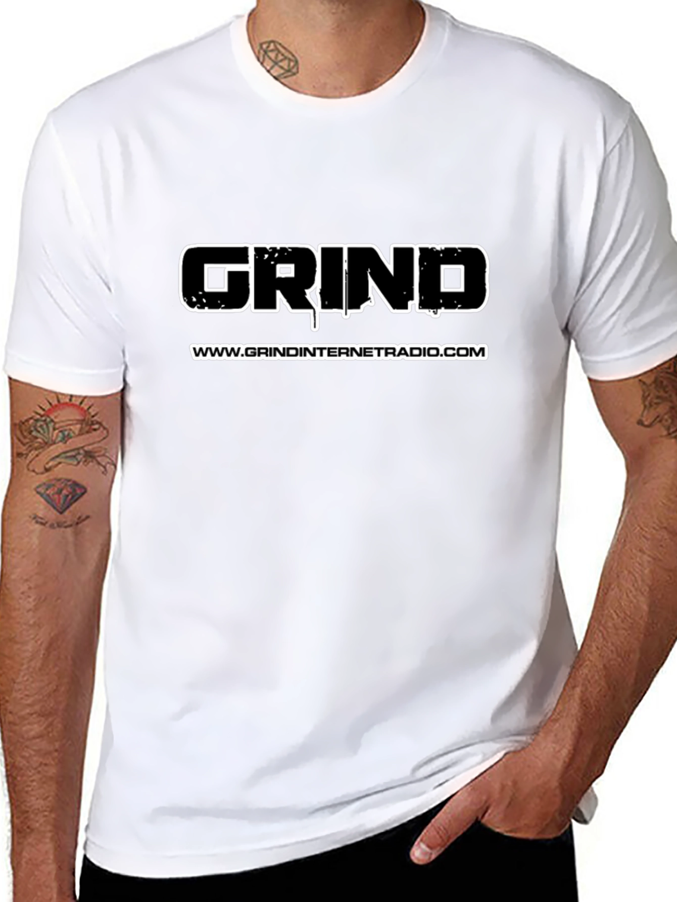 Grind Internet Radio Black Graphic T-Shirt