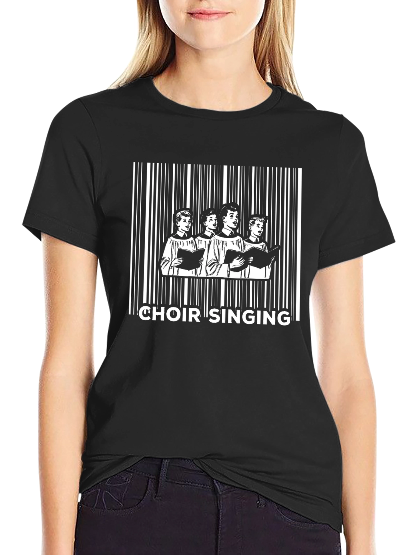 Choir Singing Barcode T-Shirt