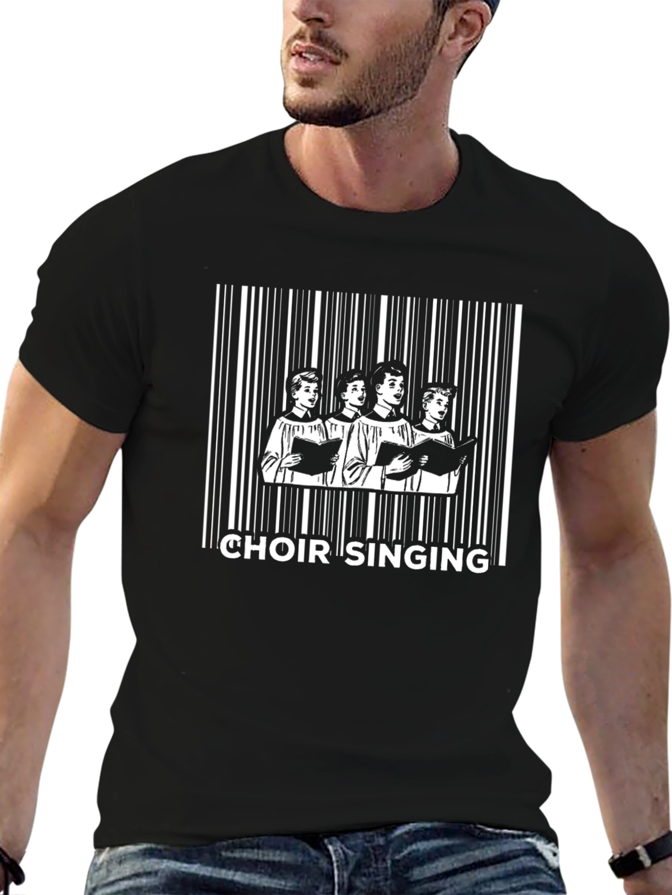 Choir Singing Barcode T-Shirt