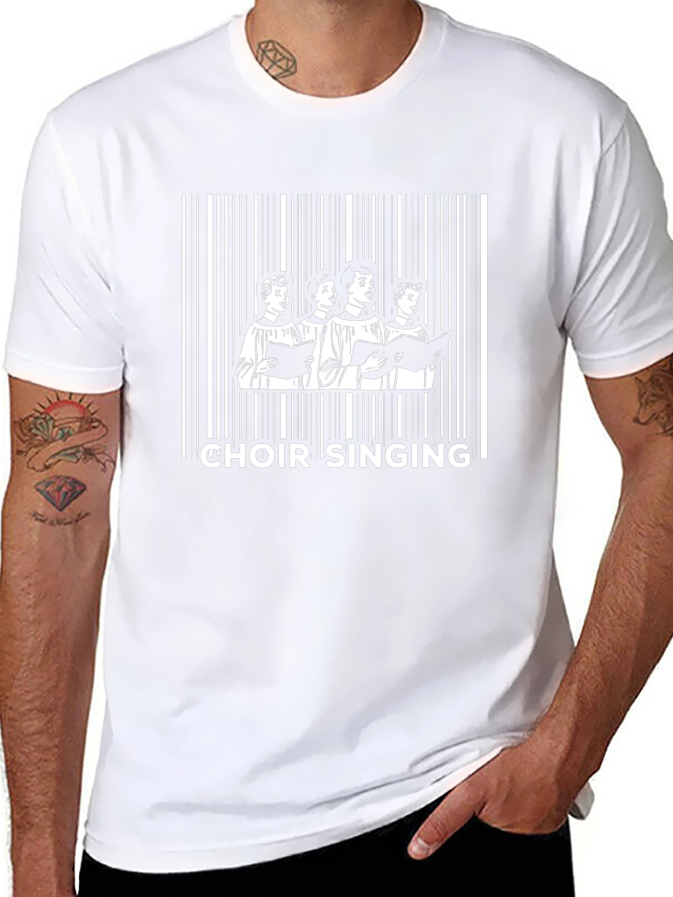 Choir Singing Barcode T-Shirt