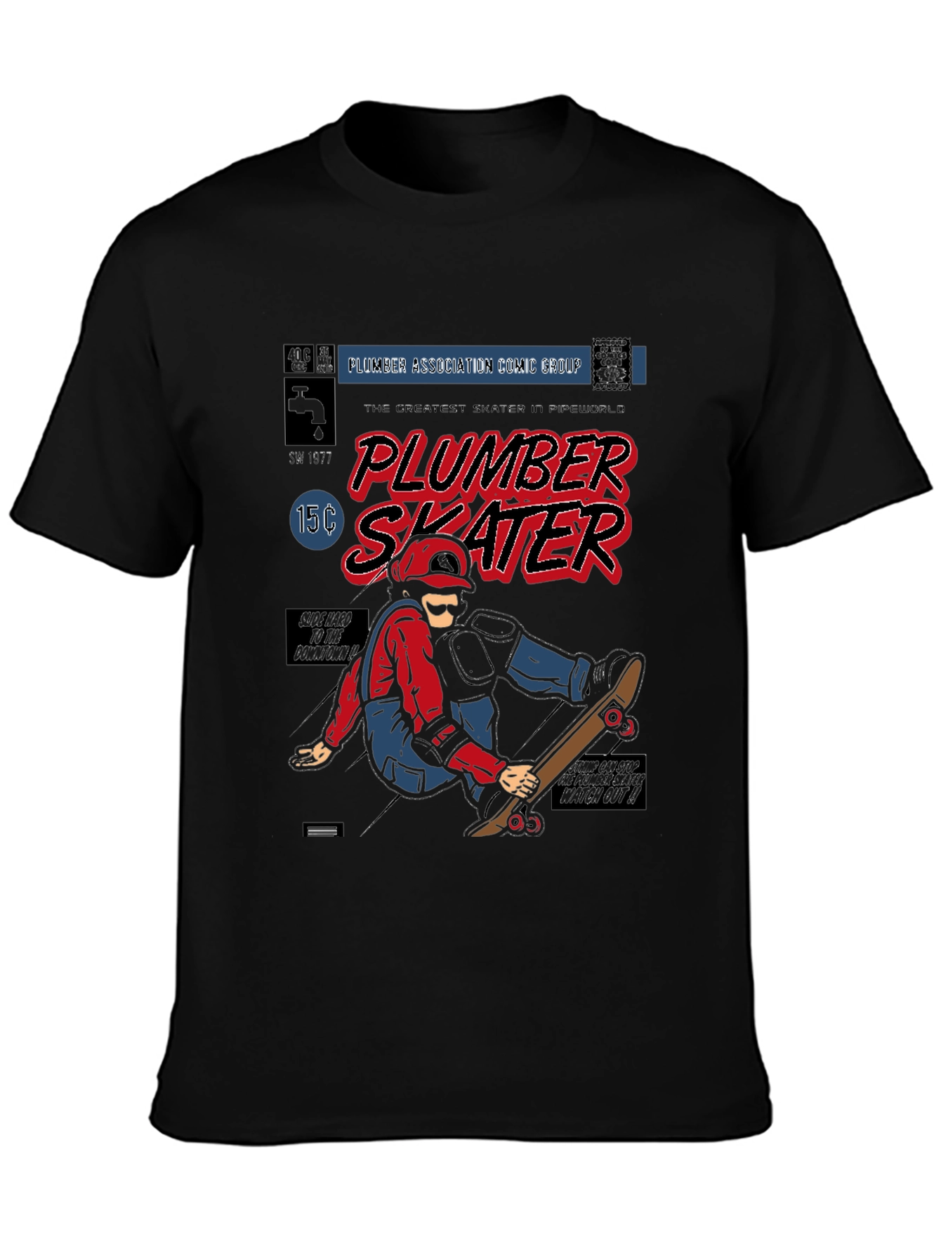 Plumber Skater Graphic Novelty T-Shirt