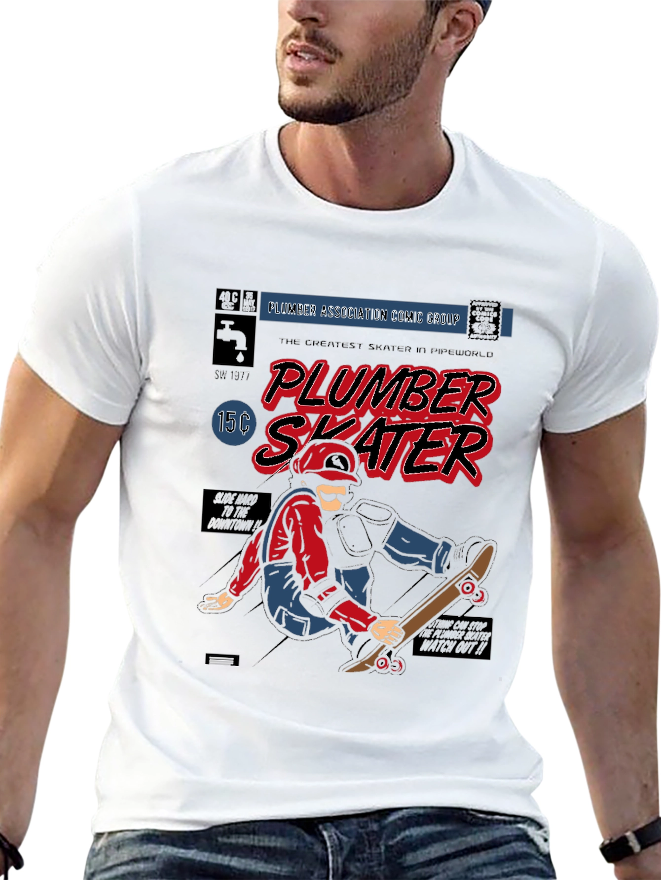 Plumber Skater Graphic Novelty T-Shirt