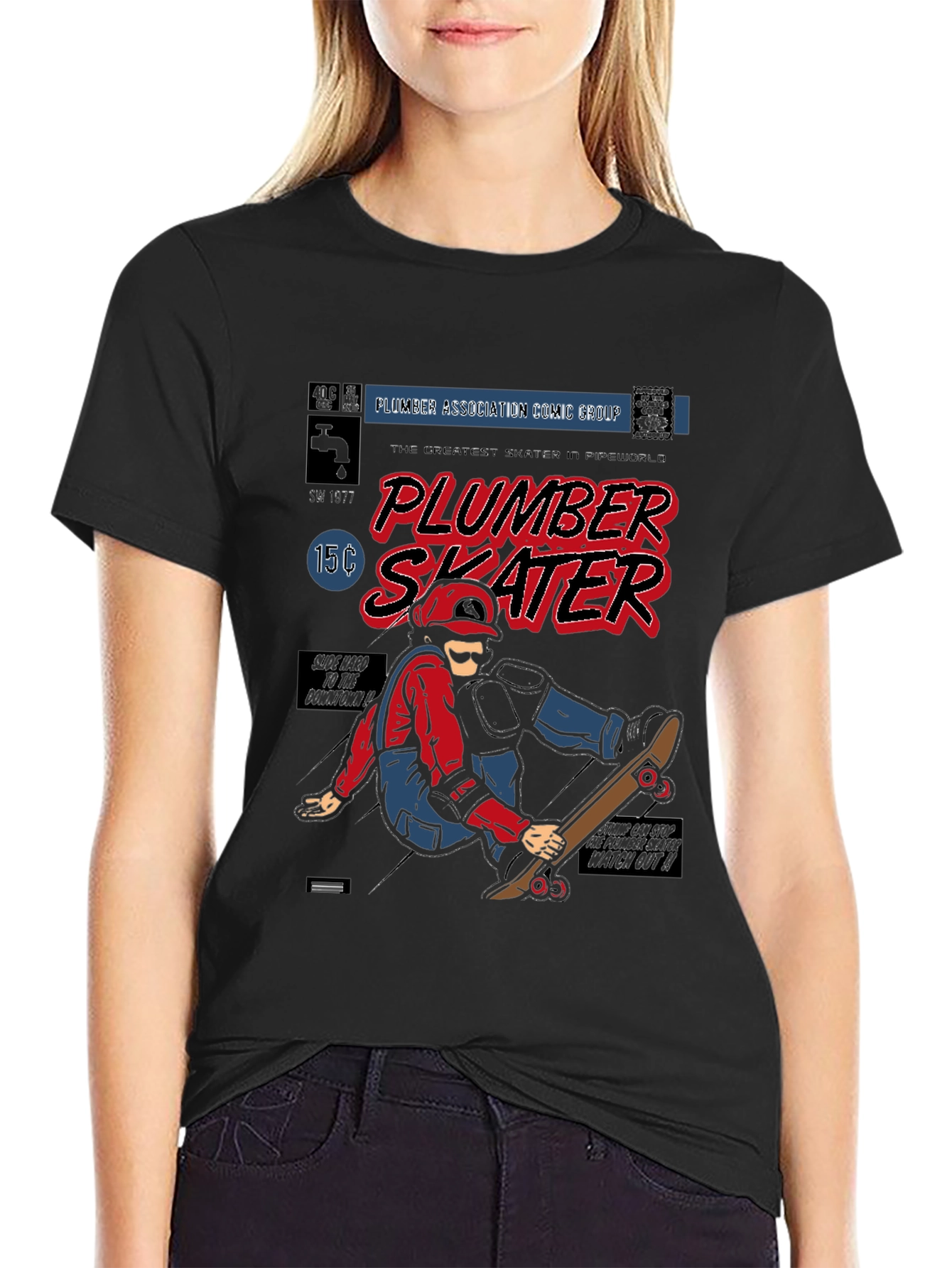 Plumber Skater Graphic Novelty T-Shirt