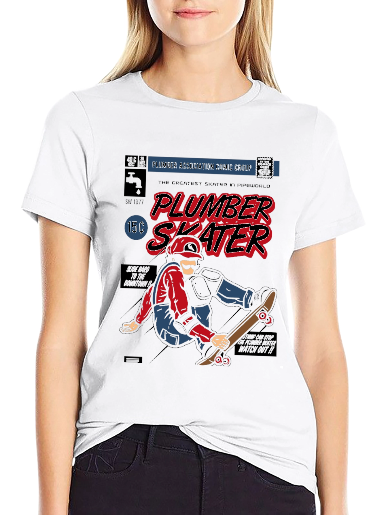 Plumber Skater Graphic Novelty T-Shirt