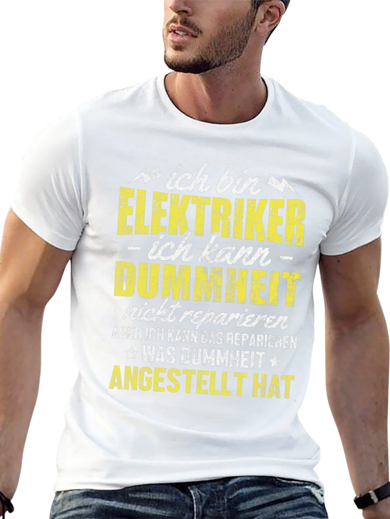 Electrician Humor Graphic T-Shirt - German Text