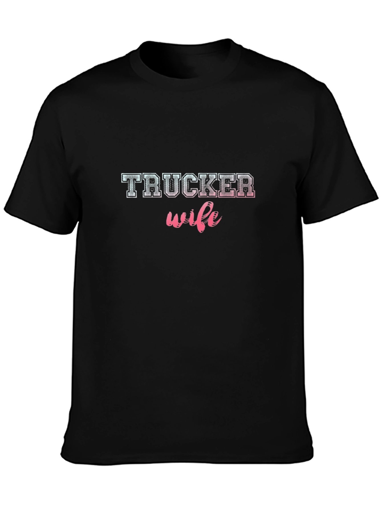 Trucker Wife Graphic Tee - Black