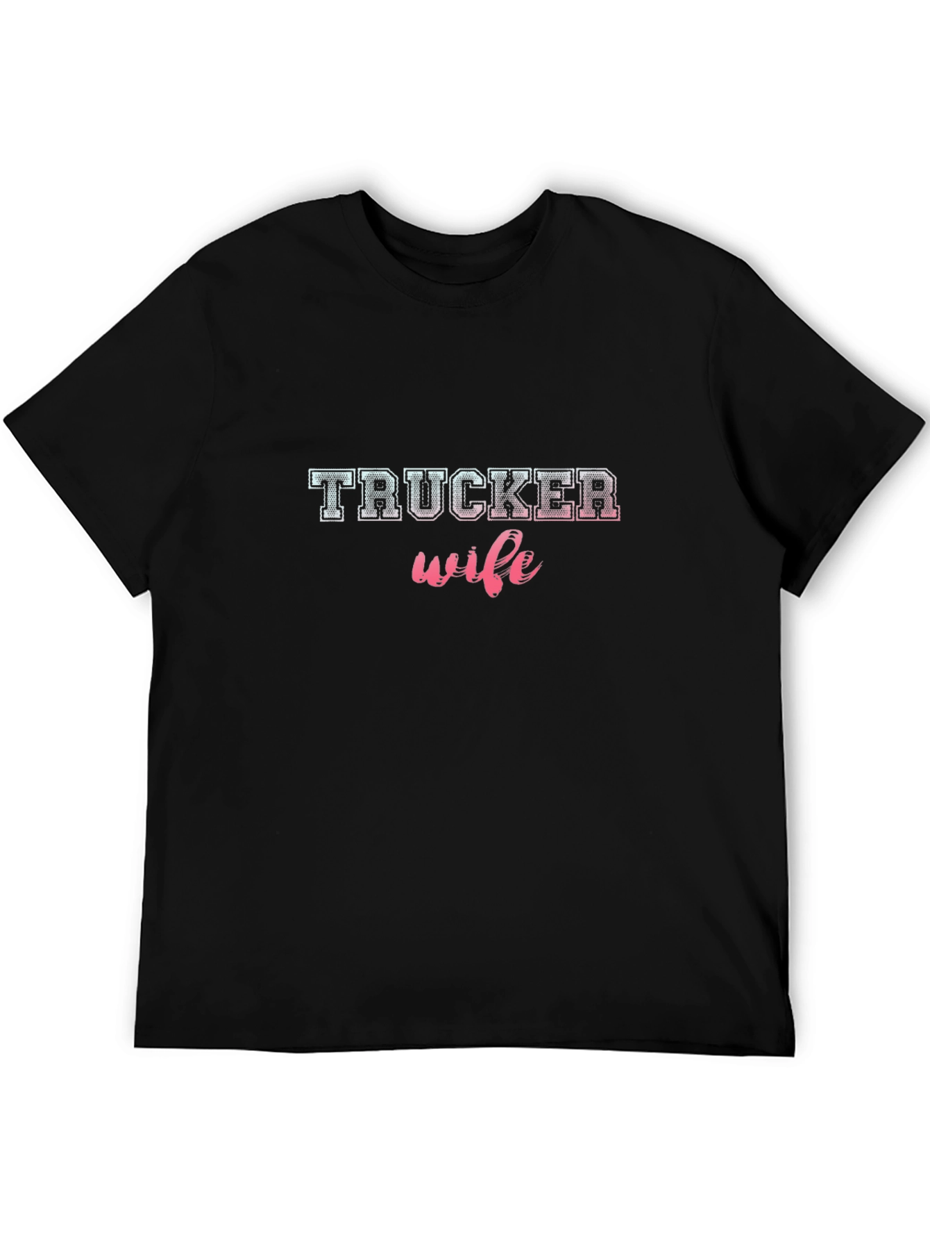 Trucker Wife Graphic Tee - Black