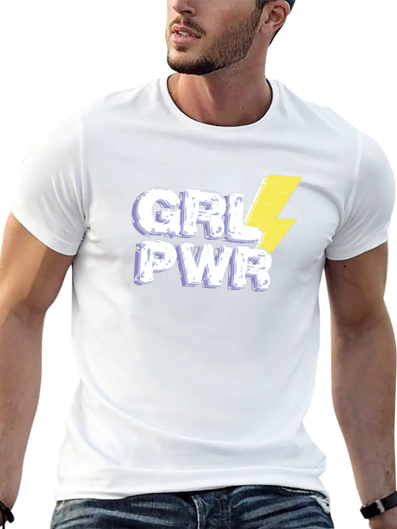 GRL PWR Graphic Tee - Black Cotton T-Shirt