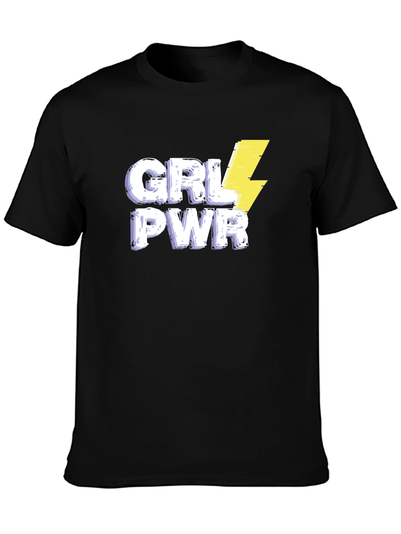 GRL PWR Graphic Tee - Black Cotton T-Shirt