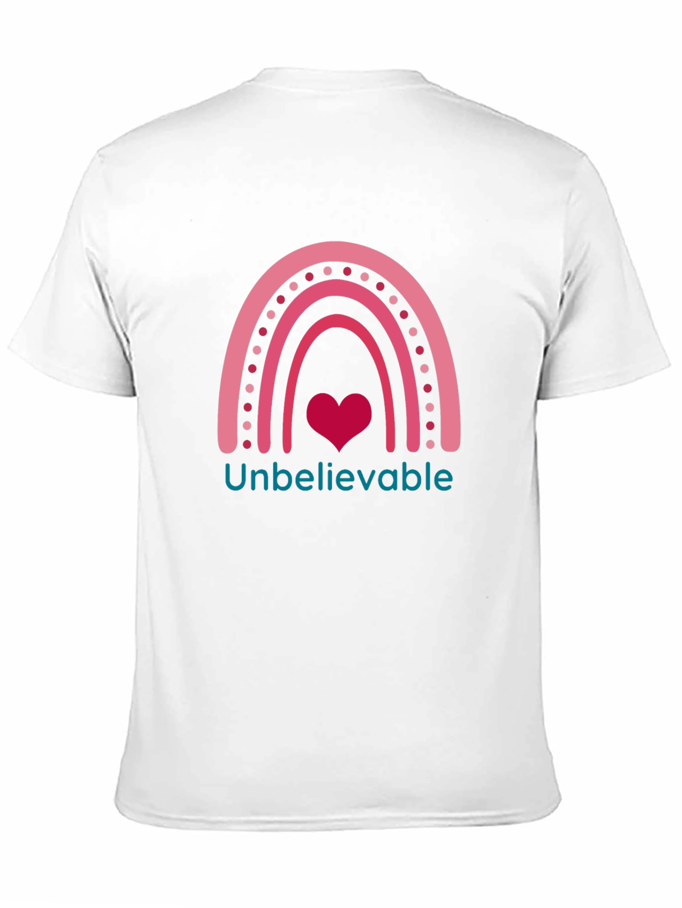 Unbelievable Rainbow Heart Graphic T-Shirt