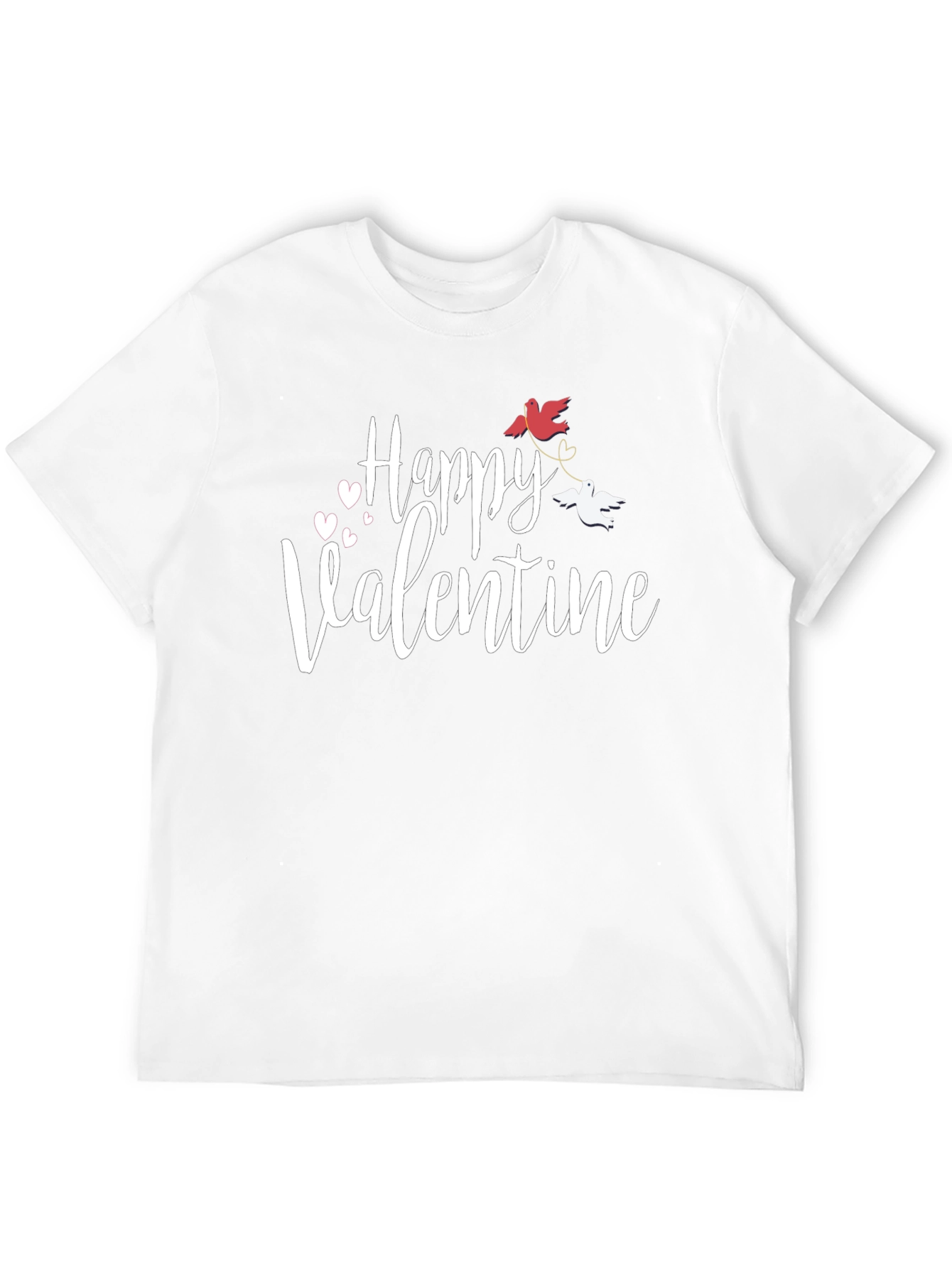 Happy Valentine T-Shirt - Love Birds Design