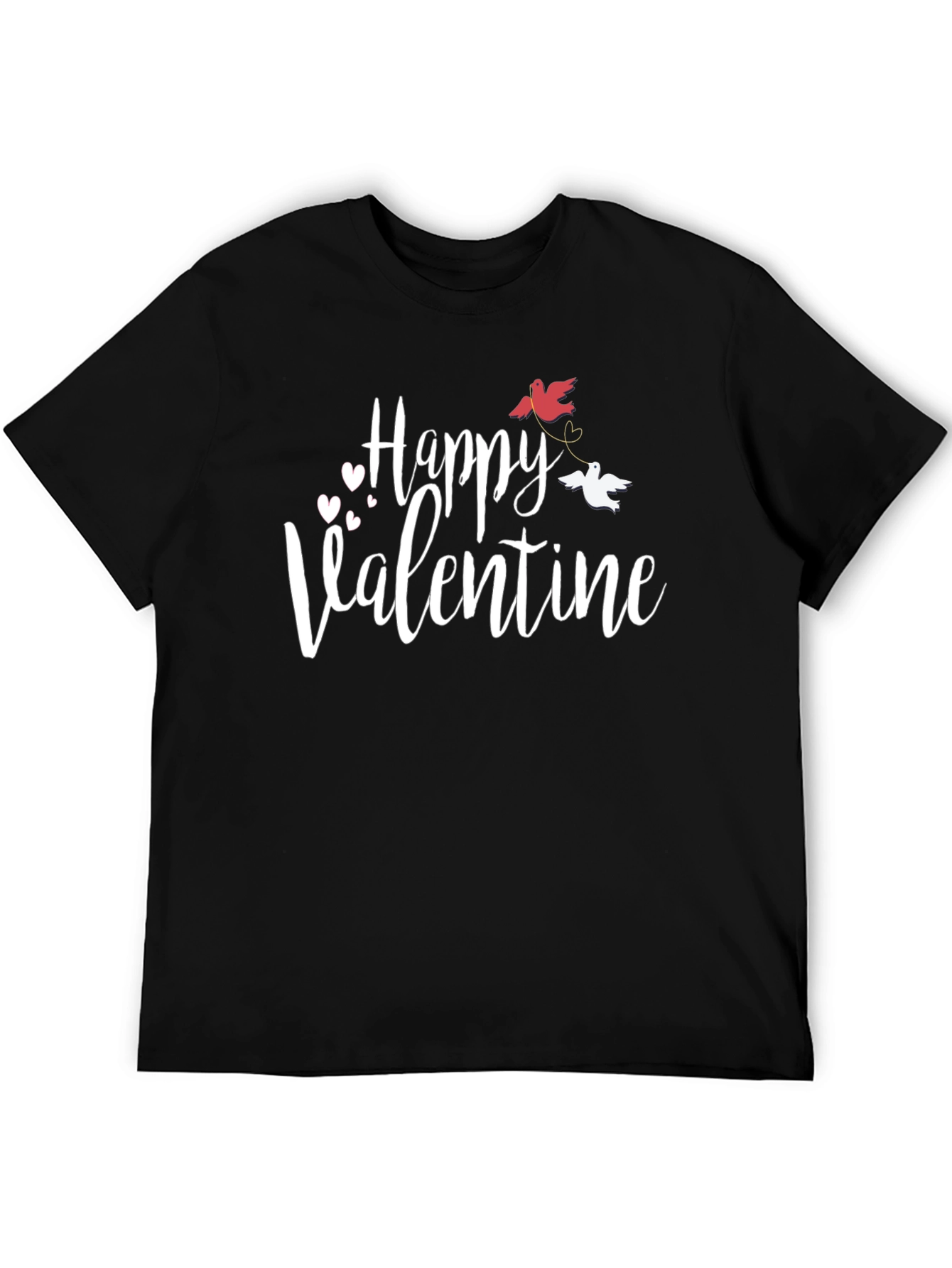 Happy Valentine T-Shirt - Love Birds Design