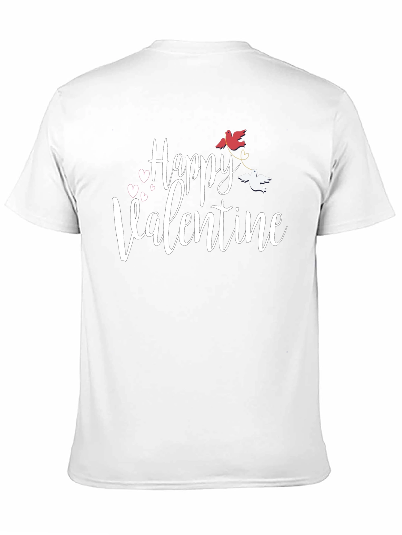 Happy Valentine T-Shirt - Love Birds Design