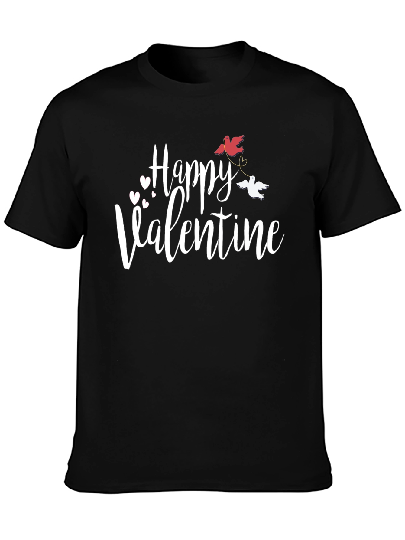 Happy Valentine T-Shirt - Love Birds Design