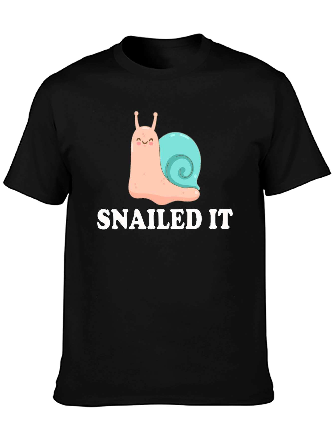 SNAILED IT Funny Snail Cartoon T-Shirt