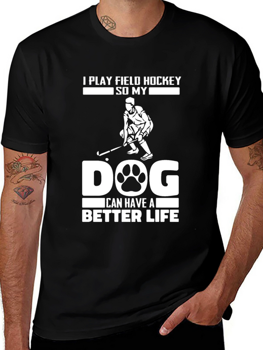Field Hockey Dog Lover T-Shirt