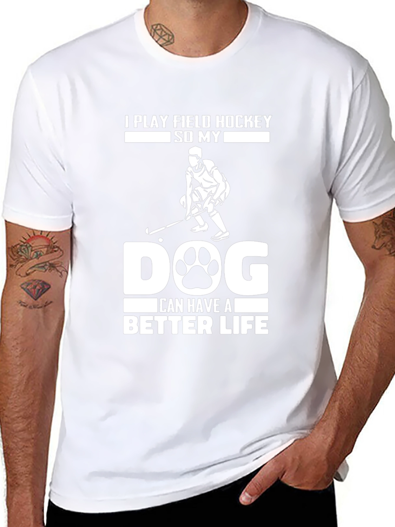 Field Hockey Dog Lover T-Shirt