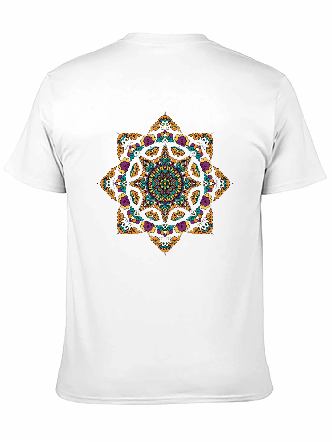 Skull Mandala Graphic Tee - Black