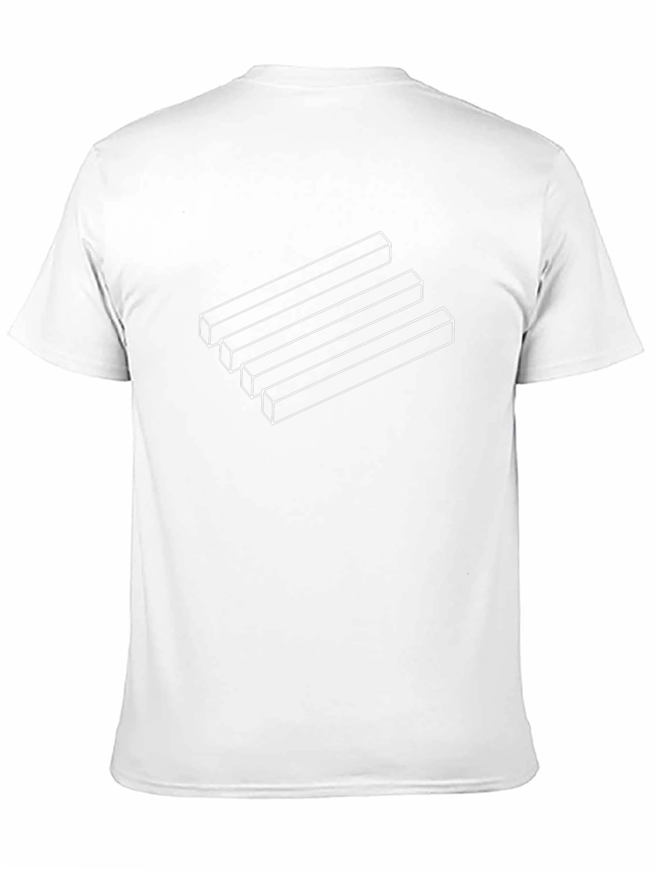 Optical Illusion Bar T-Shirt - Mens Black Graphic Tee