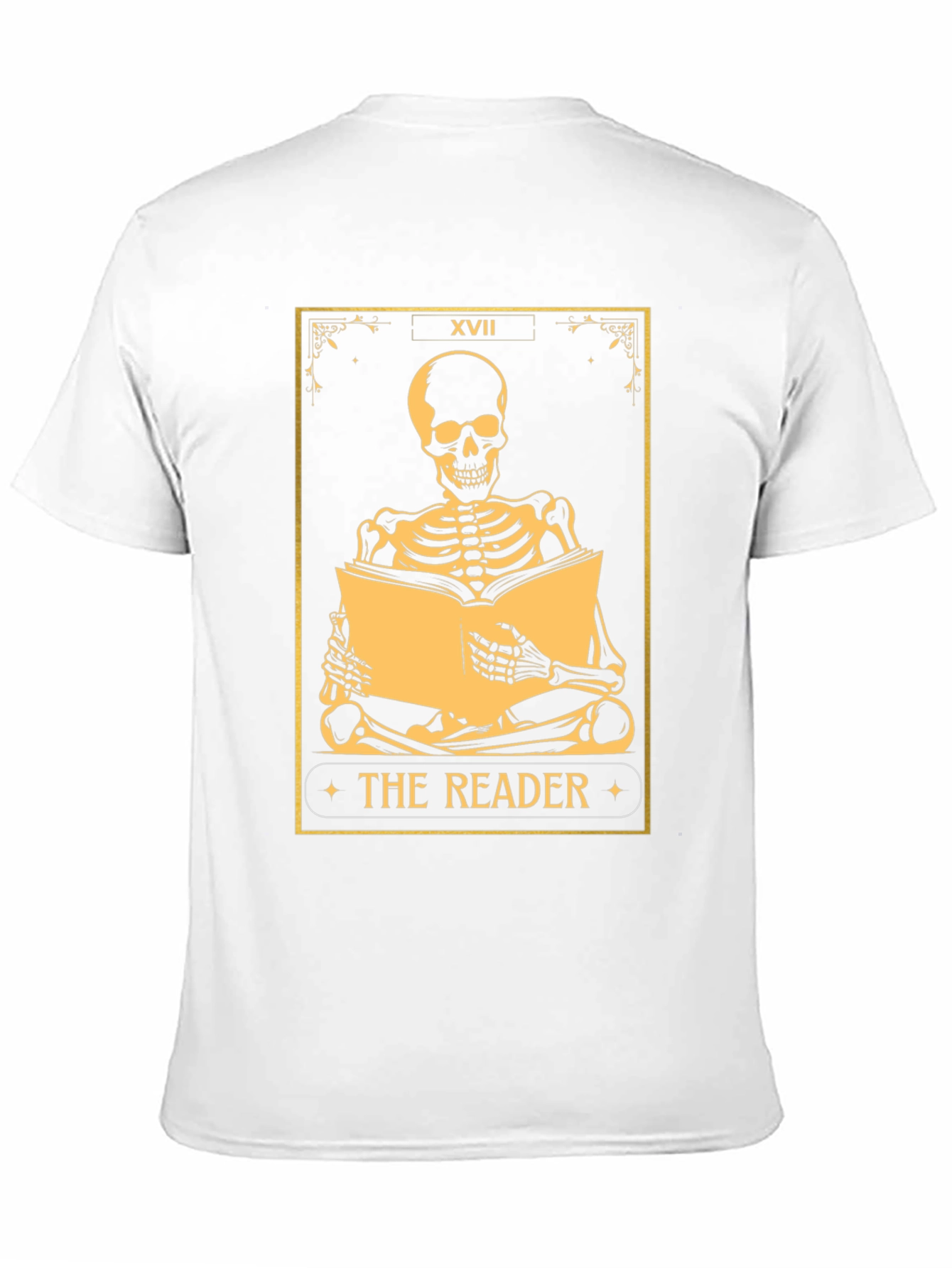 The Reader Tarot Skeleton T-Shirt - Unique Graphic Tee