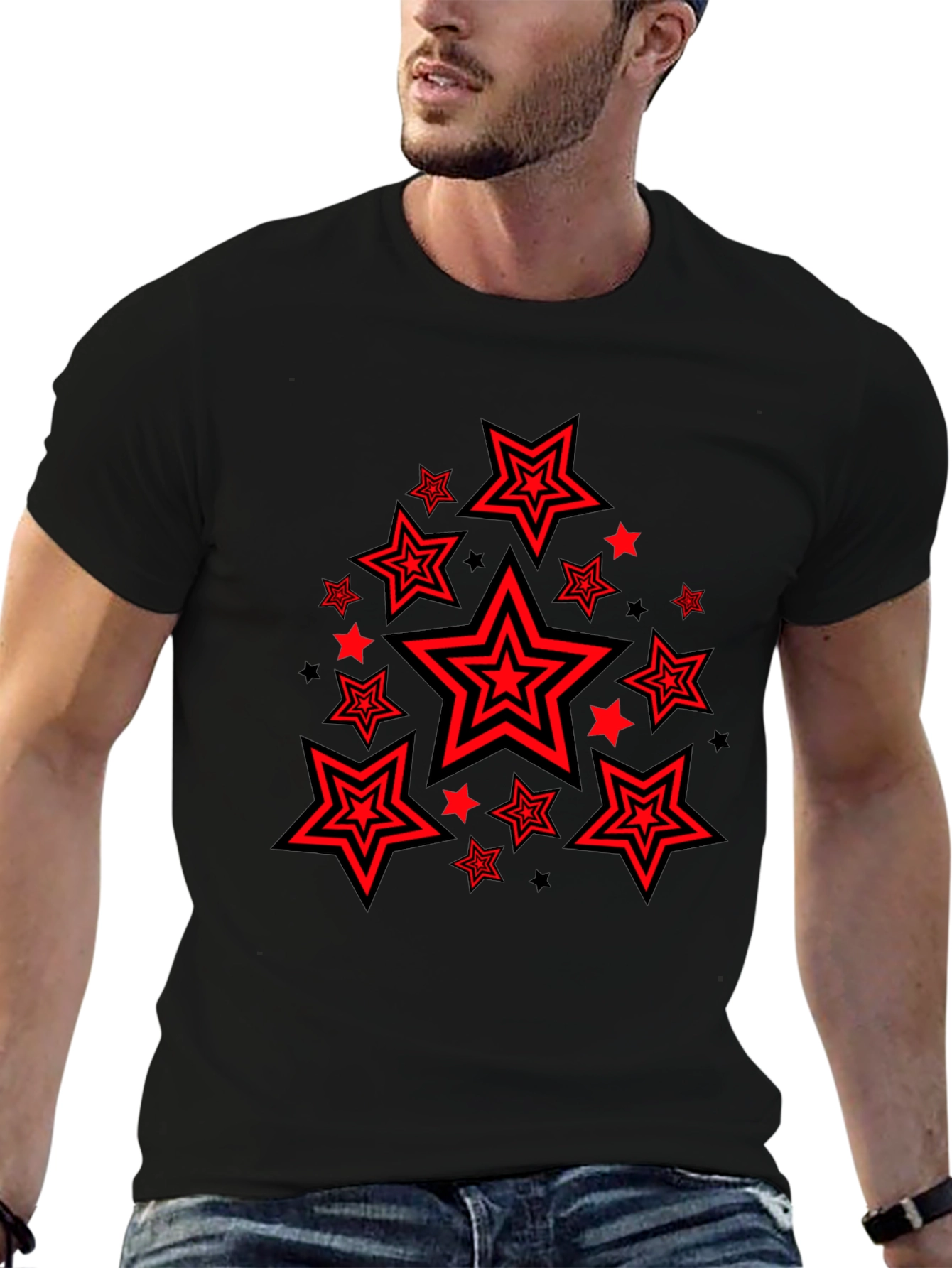 Star Graphic Black T-Shirt - Casual Style