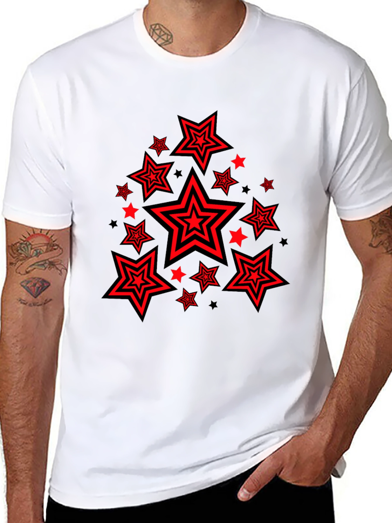 Star Graphic Black T-Shirt - Casual Style