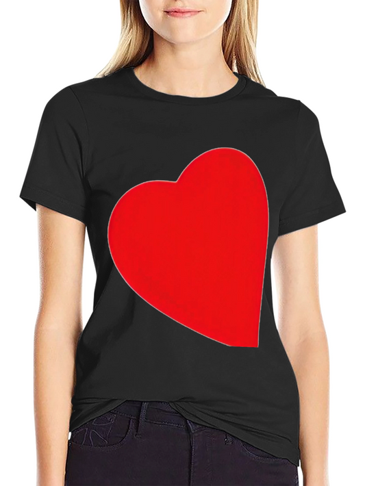 Heart Graphic Black T-Shirt - Express Your Love!