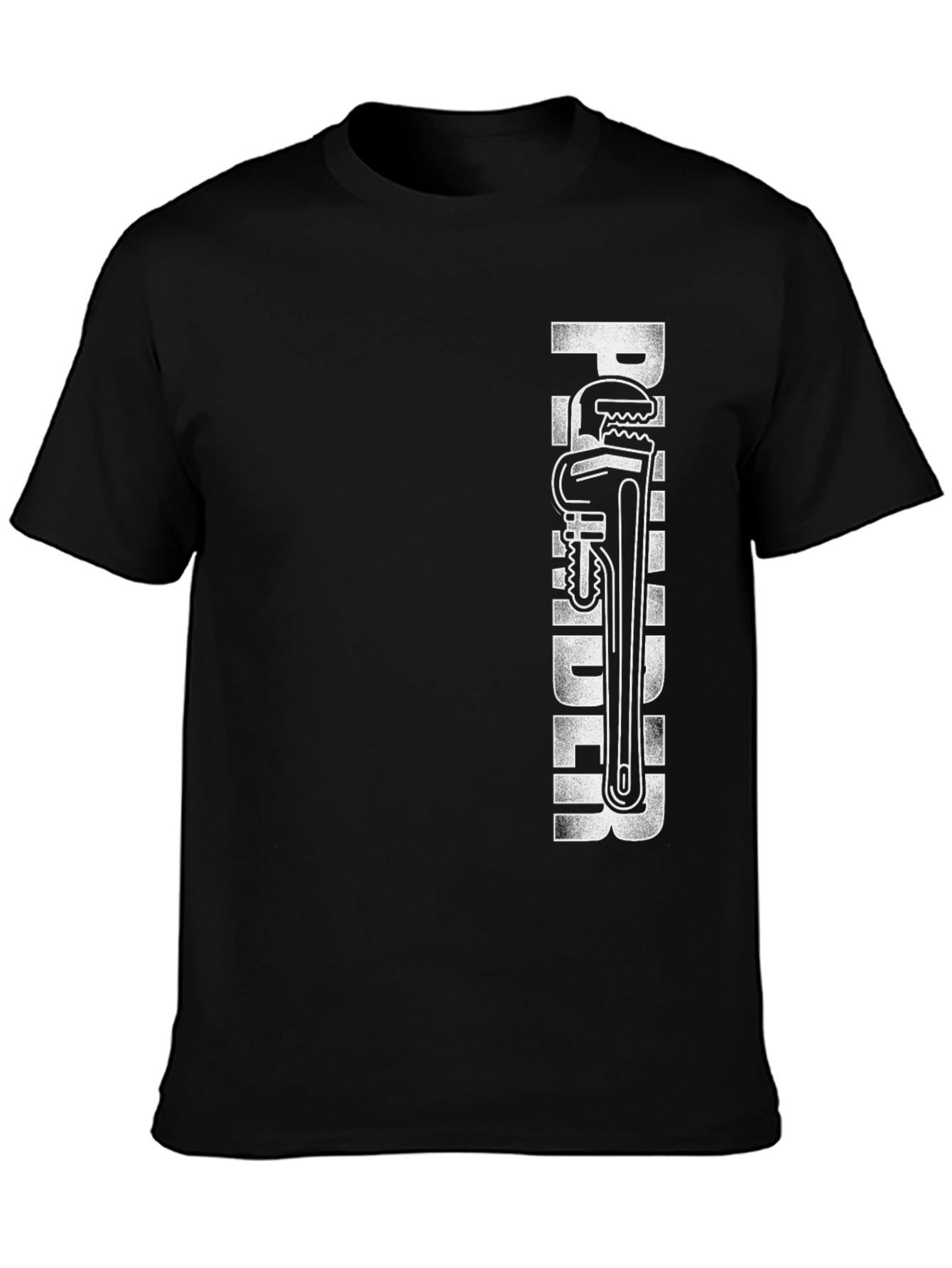 Plumber Graphic T-Shirt - Black Crew Neck Tee