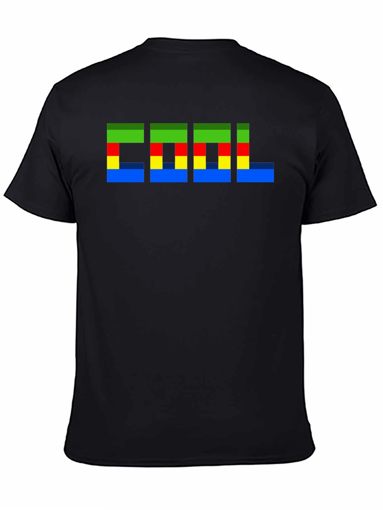 Pixelated Cool Graphic Black T-Shirt